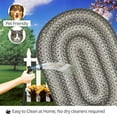 thumbnail image 4 of Homespice Decor 304636 5 x 8 ft. Graphite Ultra Durable Oval Braided Rug - Grey, Ivory & Cream, 4 of 5