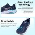 thumbnail image 2 of Wide Toe Box Shoes for Women Arch Support Walking Shoes Plantar Fasciitis Orthotic Tennis Sneakers Black US 9, 2 of 6
