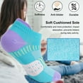 thumbnail image 3 of Deago 5 Pairs Womens Ankle Comfort Cushioned Anti-blister Wicking Odor Resist Athletic Running Socks, 3 of 7