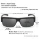 thumbnail image 2 of Gafas de Sol CAXMAN Polarizadas para Usar Sobre Lentes, Color Negro, 2 of 6