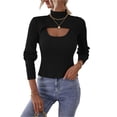 thumbnail image 1 of TRKIYQC Conjunto de 2 piezas de otoño para mujer, prendas de punto cortas de cuello alto + chaleco de tirantes acanalado TRKIYQC moda, 1 of 7