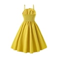 thumbnail image 4 of Gunia Teen Girls Dresses Sleeveless Strapless Dress With Modern Design Summer Sundress Yellow Dress For Girls 7-12 Years, 4 of 9