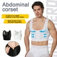 thumbnail image 7 of Elainilye Fashion Men's Plastic Chest Vest Corset Chest Flat Chest Bandage Tight Body Shaper Underwear,White, 7 of 7