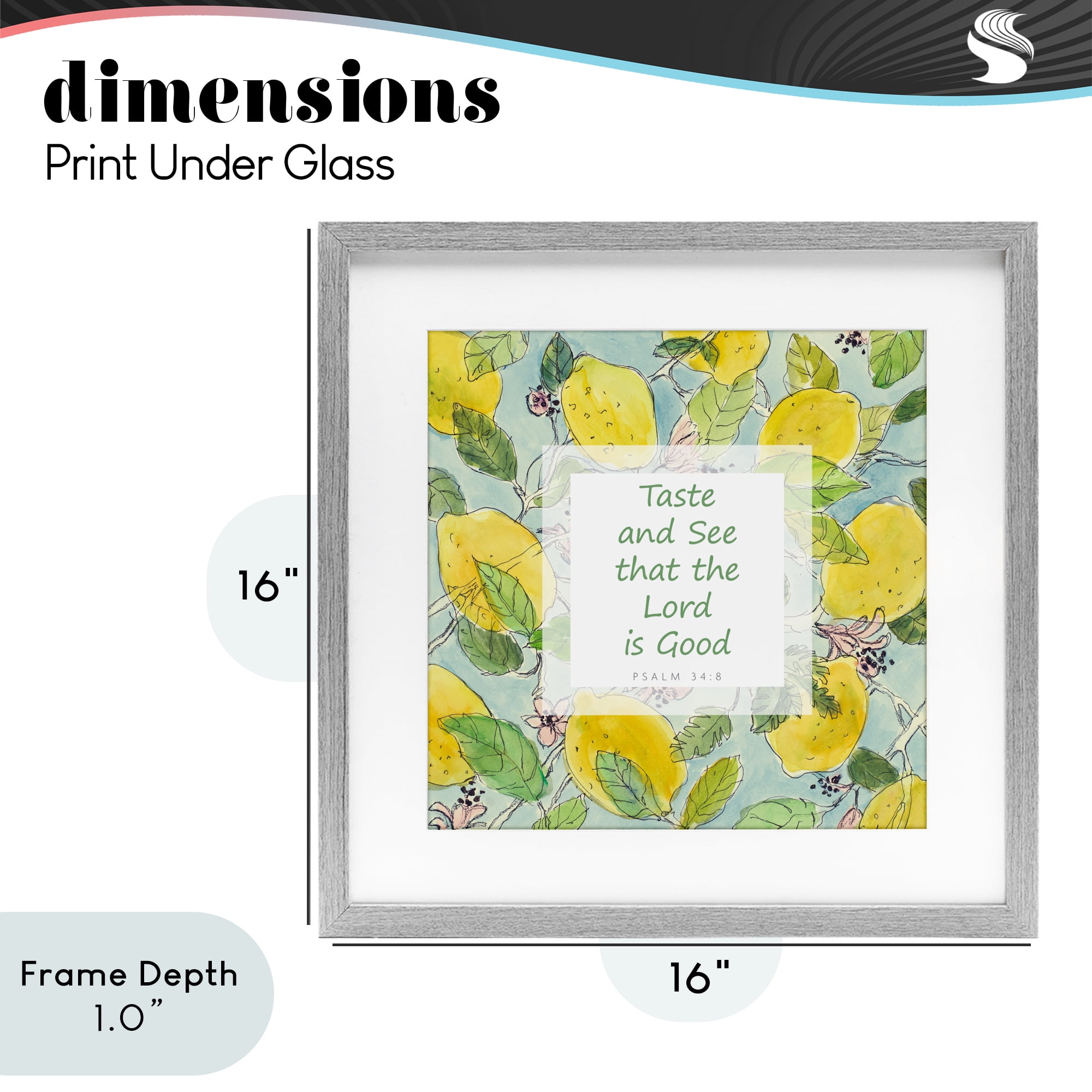 Stupell Industries Taste & See Lord Is Good Gray Framed Print Under Glass, design by Lanie Loreth