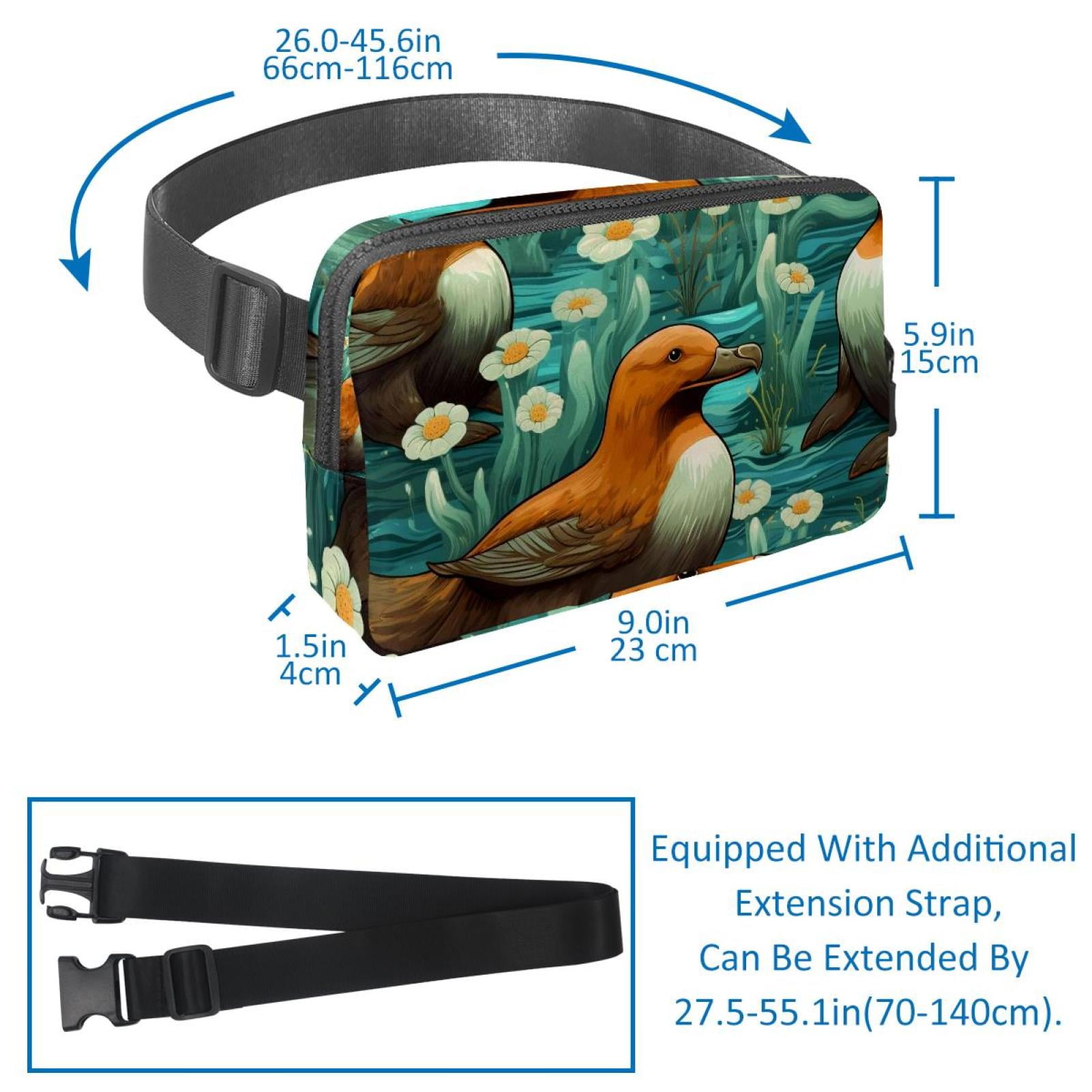Platypus Lightweight Adjustable Waist Bag with Extension Strap - Unisex Fanny Pack