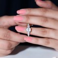 thumbnail image 5 of Emerald Cut Moissanite Solitaire Engagement Ring (D-VS1 Grade, 6X8 mm), 10K White Gold, US 12.25, 5 of 8
