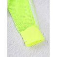 thumbnail image 5 of Yruioon Kids Girls Mesh Long Sleeve Crop Top for Workout Gymnastic Dance Sports Round Neck Pullover Fluorescent Green 16, 5 of 6