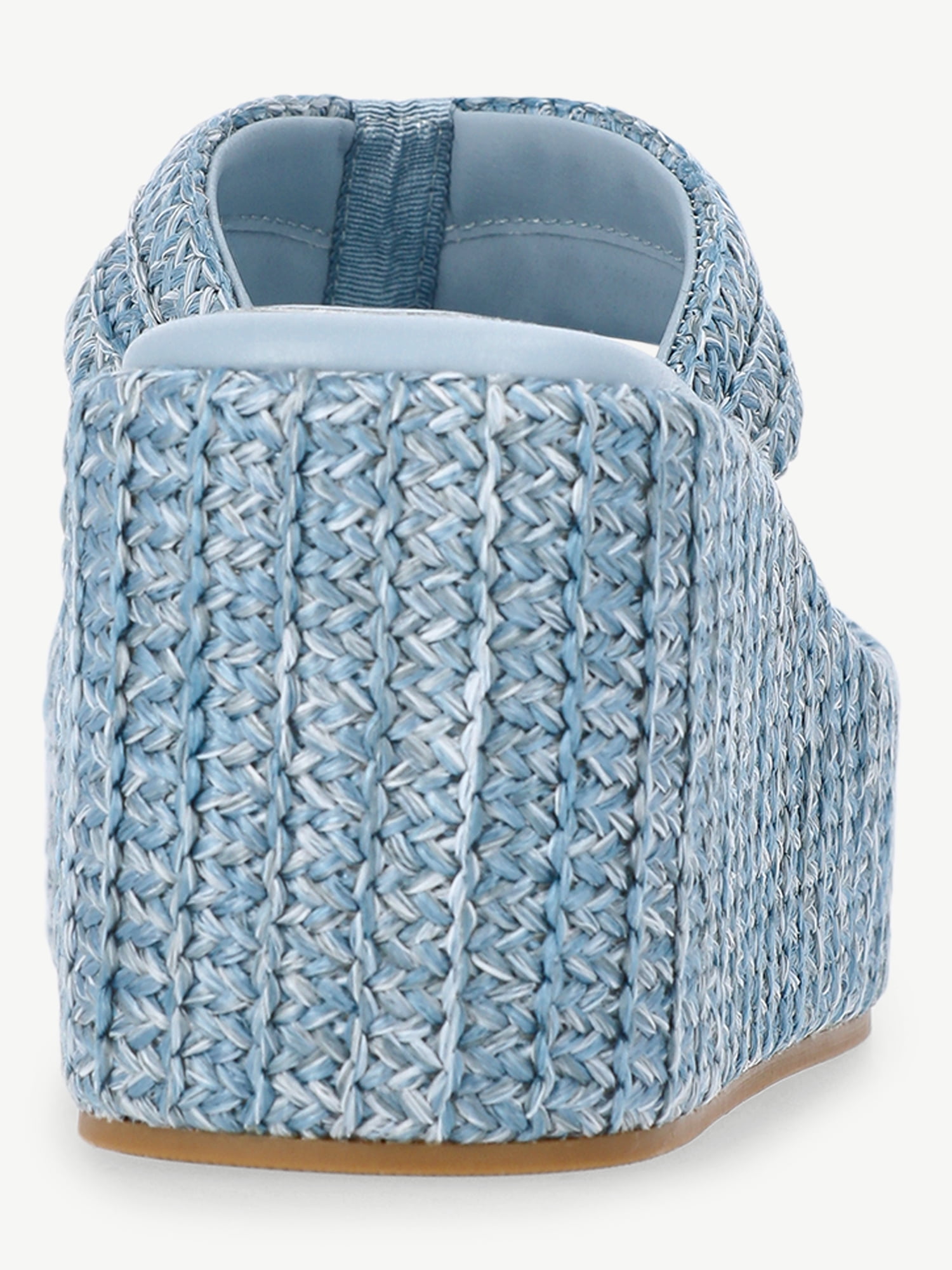No Boundaries Raffia Platform Thong Sandals, Women's