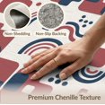thumbnail image 6 of ODIKA 4'x6' Burgundy Geometric Rainbow Abstract Washable Area Rug Contemporary Scandinavian Style Interlocking Shapes Arches Dots Minimalist for Bedroom, Reading Nook, Pet Friendly & Non-Shedding, 6 of 7