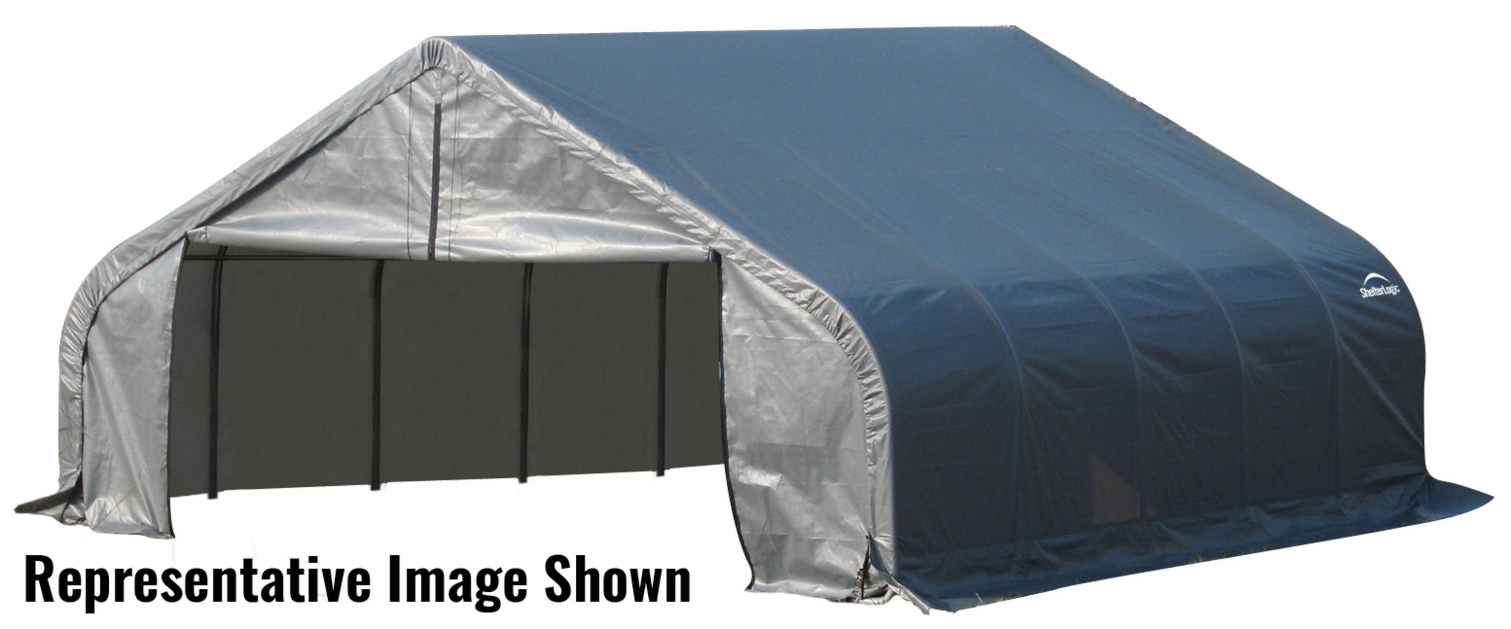 ShelterLogic 18' x 24' x 11' Peak Style Shelter, Gray