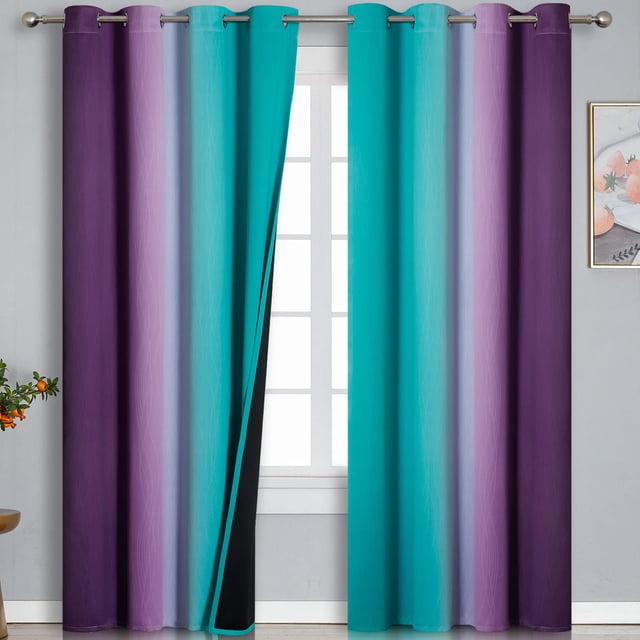 Cortinas Estelar Textiler, 132 x 213 cm, color degradado, opacas, 2 paneles