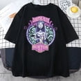thumbnail image 5 of Camiseta gótica con estampado de pesadilla antes de Navidad para mujer, ropa de calle gótica de manga corta, Top suelto Retro Unisex, camisa Y2K, 5 of 5