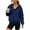 New Navy, variant on PFRNLF Zip Up Hoodies for Women Casual Soft Long Sleeve Hooded Sweatshirts with Pockets