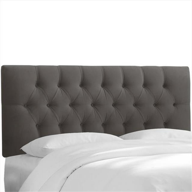 Skyline Furniture 543KPRMCHR King Tufted Headboard In Premier Charcoal
