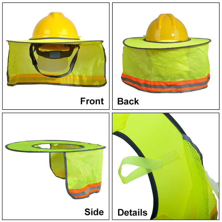 Aspire 5 Pack Hard Hat Sun Shield, Full Brim Mesh Sunshade with Visor, High Visibility with Reflective Strip, Women's, Size: One Size
