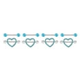 thumbnail image 3 of maskred 4 Pieces Nipples Rings Exquisite Stainless Steel Bodies Charming Woman Heart Shaped Breast Decor for Girl Blue 2Set, 3 of 6