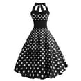 thumbnail image 1 of RXIRUCGD Robe de Femmes, Mode Femmes Vintage Impression Licol Sans Manches Soirée Parti Bal Bal Bal Robe, 1 of 7