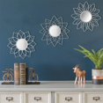 thumbnail image 2 of Espejos de pared Manortang de metal con forma de flor, 23 cm, set de 3, 2 of 9