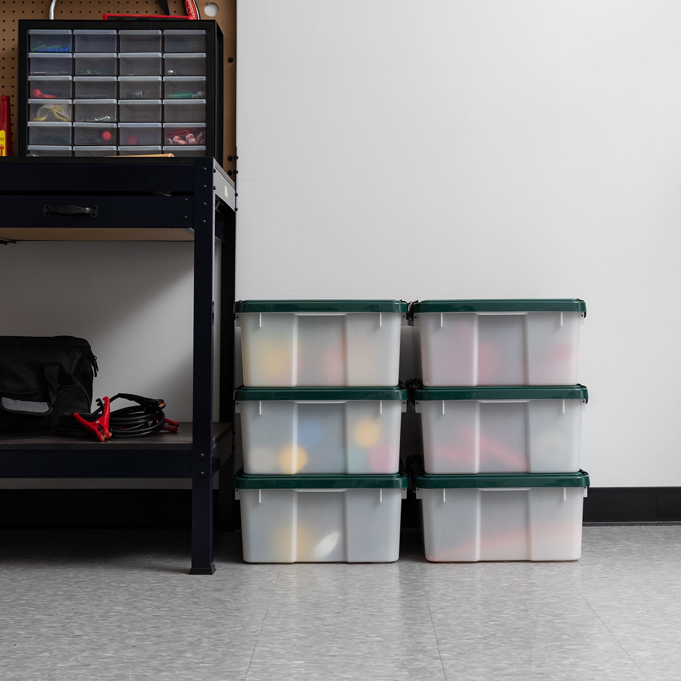 Remington® 30 Qt. Plastic Storage Bins with Sealed Lids, Clear Gasket Box, Airtight Containers 6Pk