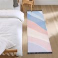 thumbnail image 3 of Yayeee Runner Rug for Bedroom 2'x6' Machine Washable Hallway Non Slip Mat, Abstract Blue, 3 of 8