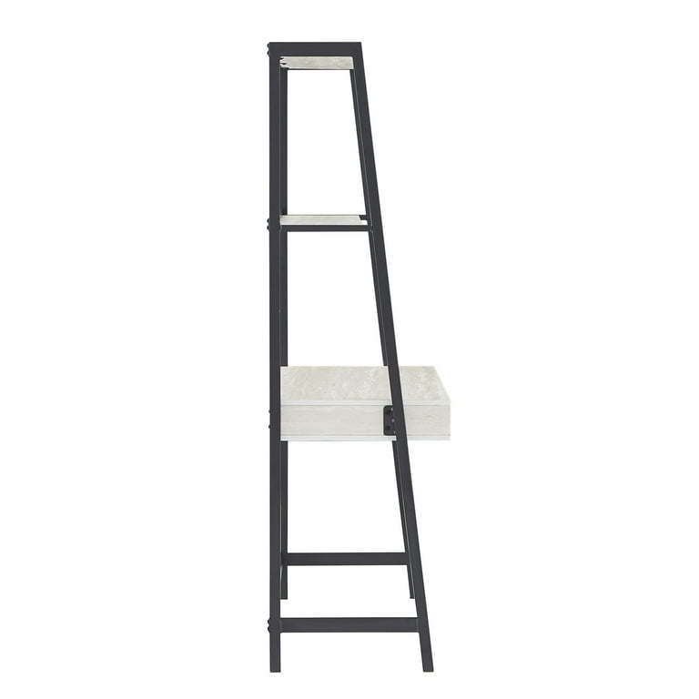 Weston Home Martin Marble 3 Piece Ladder Desk and Bookcase Set
