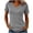 #4Gray, variant on AcaicsNo Boundaries Women's V-neck Short-Sleeve T-Shirt Stylish Casual and Versatile A Comfortable Summer Essential