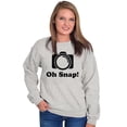 thumbnail image 4 of Oh Snap Camera Snapshot Cute Hobby Sweatshirt for Men or Women Brisco Brands S, 4 of 6