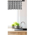 thumbnail image 2 of Ambesonne Abstract Window Valance, Modern Wavy Retro Groovy, 42" x 18", Charcoal Grey and White, 2 of 2