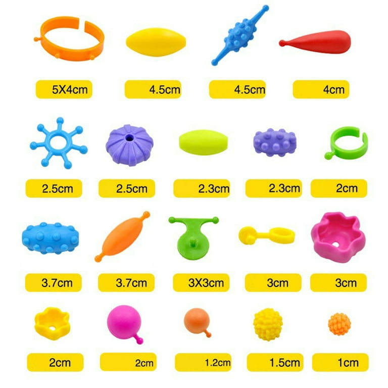 165 Pcs Snap Beads Set for Kids Beads DIY Jewelry Bracelet and Necklace  Making Kit Art and Crafts Toys for Kids(Random Color and Pattern)