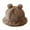 Khaki, variant on Women Winter Fluffy Plush Warm Bucket Hat Pompom Bear Ears Cloche Fisherman Cap