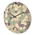 thumbnail image 3 of Designart 'Geometrical Retro Design XV' Mid-Century Modern Wood Wall Clock, 3 of 5