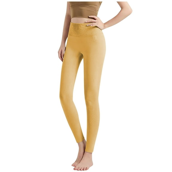 aidice Leggings for Women High Waisted Slim Fitting Solid Color Pants Yoga Comfy Underwear Trousers