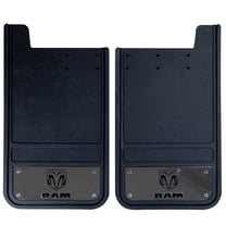 Plasticolor RAM 12” x 23” Heavy Duty Universal Fit Automotive Rear Mud Guards, Black, 1 Pair