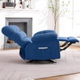 thumbnail image 6 of JMYMRY Rocker Recliner Chair with Side Pockets, Adjustable Lounge Chair with Elegant Design for Living Room, Bedroom, Blue, 6 of 7