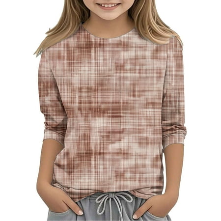AHTJRT Kids Crewneck Shirt Fashion Tie Dye Printed Tee Tops Casual Lightweight Soft Long Sleeve Tshirts Fall Spring Sweatshirts Brown 5 Years AHTJRT Kids Crewneck Shirt Fashion Tie Dye Printed Tee Tops Casual Lightweight Soft Long Sleeve Tshirts Fall Spring Sweatshirts Brown 5 Years