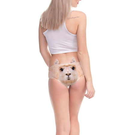 

ZMHEGW Panties For Womens Funny 3D Cat Printed Animal Middle Waist Tail Gifts With Cute Ears Women Underwear Briefs 3 Pack