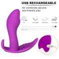 thumbnail image 4 of Vibrador de control remoto para bragas, 10 modos de vibración Estimulación Control remoto Estimulador sexual impermeable para mujeres, Succionador de forma para mujeres Juguete Lenguas sexuales Silenc, 4 of 6