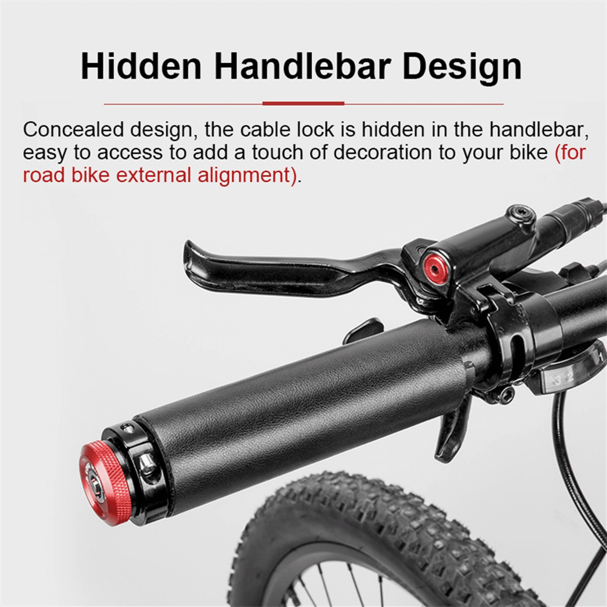 Bike Lock Mountain Road Bike Hidden Steel Cable Lock Portable Helmet Lock Key Lock Anti-Theft Lock Bike R