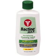 5 Pack Bactine MAX Pain Relieving Cleansing Liquid with 4% Lidocaine, 4 Ounce