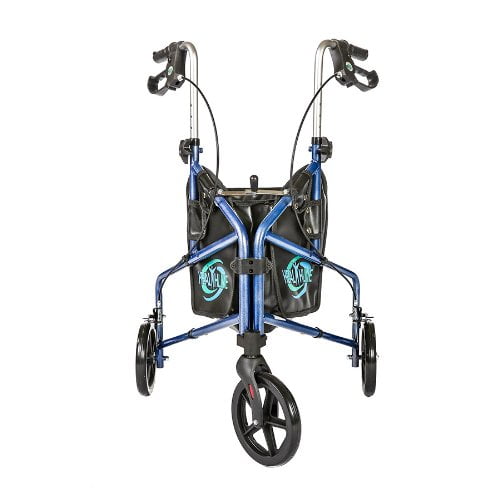 3 Wheel Rollator Walker With Basket, Tray, and Pouch, Medical Walker