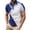 Blue, variant on Men's Classic Short Sleeve Polo Shirt Zip Up Casual Summer Slim Fit T-Shirts