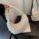 thumbnail image 2 of Tote Hobo Bag Mujer Bolsas Burbuja Satchel Underarm Monedero Hombro Plisado Blanco, 2 of 9