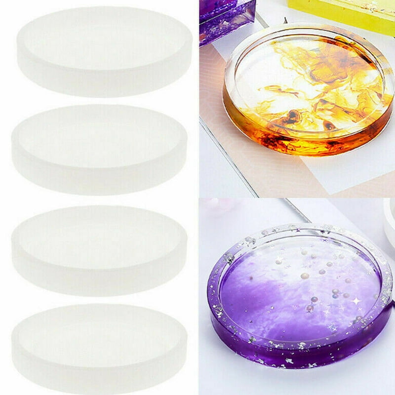 Silicone Coaster Resin Casting Mold Epoxy Fruit Trays Hot! Mould Plate x F8J5