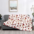 thumbnail image 2 of Fotbe Red Mushroom Manta de Franela con Estampado, Manta Ultrasuave para Cama, Sofá, Auto, Hipoalergénica y Antibolitas-50"x40", 2 of 6