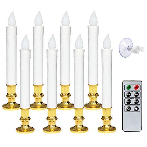 Dromance Flameless Window Candles Battery Operated With Holders And