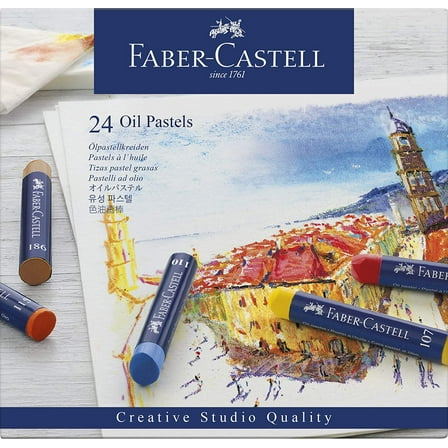 Faber-Castell Creative Studio Oil Pastel Set, 24-Colors