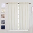 thumbnail image 2 of Waffle Pattern Embossed Textured Tier Curtain, 2 Pcs Rod Pocket Waterproof Small Curtain, 2 of 7