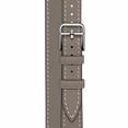 thumbnail image 3 of Circoclve Apple Watch Double Tour Leather Band 38mm 40mm 41mm, Genuine Leather Replacement Strap for Series 9 8 7 6 5 4 3 2 1 Ultra 2 Ultra iWatch Leather Bracelet for Women, Gray, 3 of 5