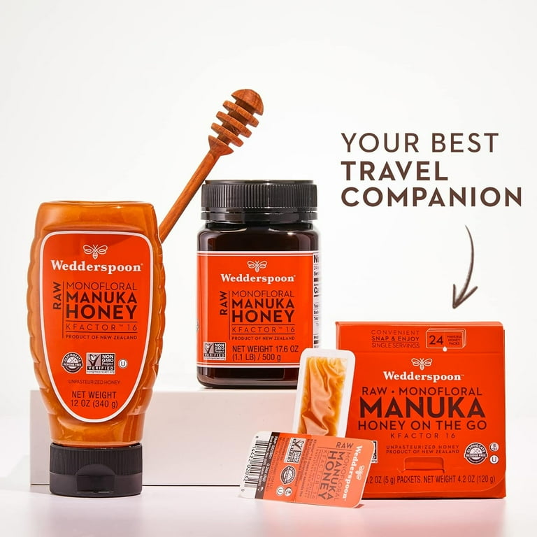 は自分にプチご褒美を Raw Wedderspoon Monofloral Kfactor Go, The On Honey Manuka トップス