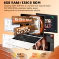 thumbnail image 6 of XISEZIUO 14.1" Laptop Computer, 6GB RAM 128GB SSD, Intel N3450 , HD Display, Windows 11 , WiFi5 BT5.0, Laptop for Business, Student, Office, 6 of 7